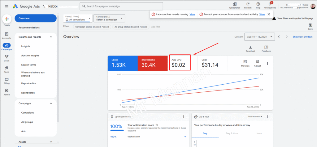 Google Demand Gen campaign performance results across YouTube, Discover, and Gmail ads
